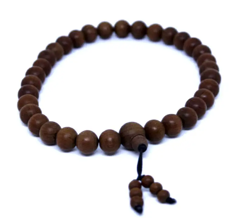 Handcrafted Indian White Sandalwood Islamic Small Beads Muslim Prayer Beads Misbaha Tasbih Tesbih 33 Wooden Prayer Beads