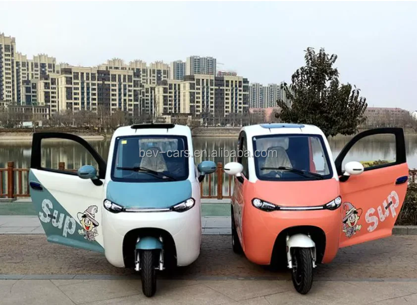 Cheap closed electric passenger tricycle electric cabin scooter for sale