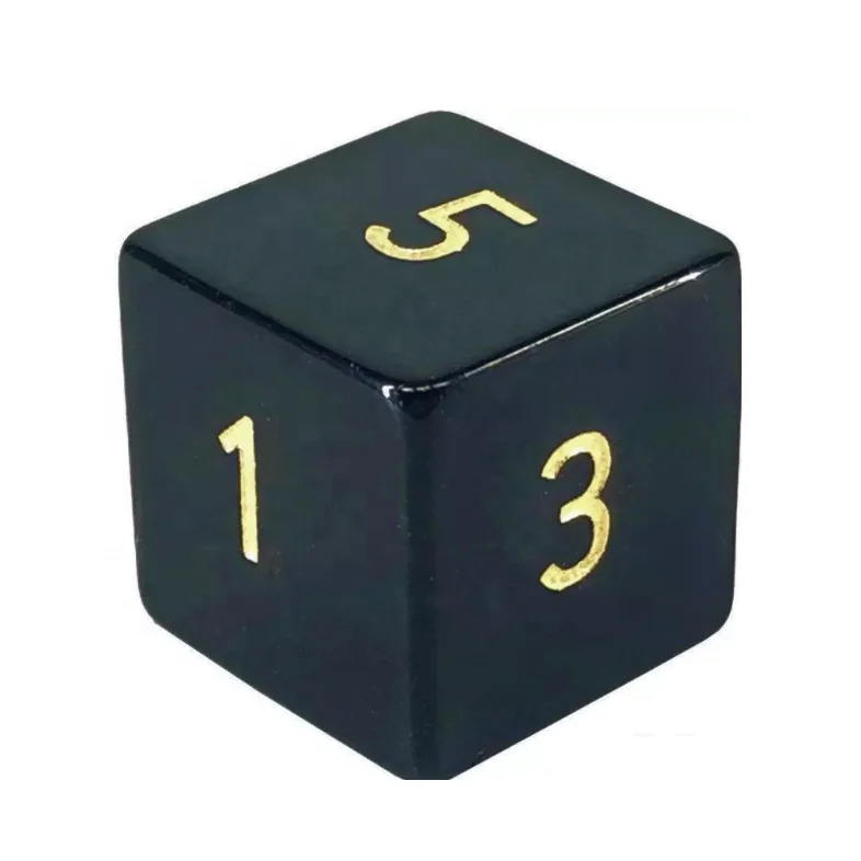 stone d6 dice cube black tourmaline natural gemstone d6 dice crystal crystal Engraved stone carving dice sets d6 stone cube