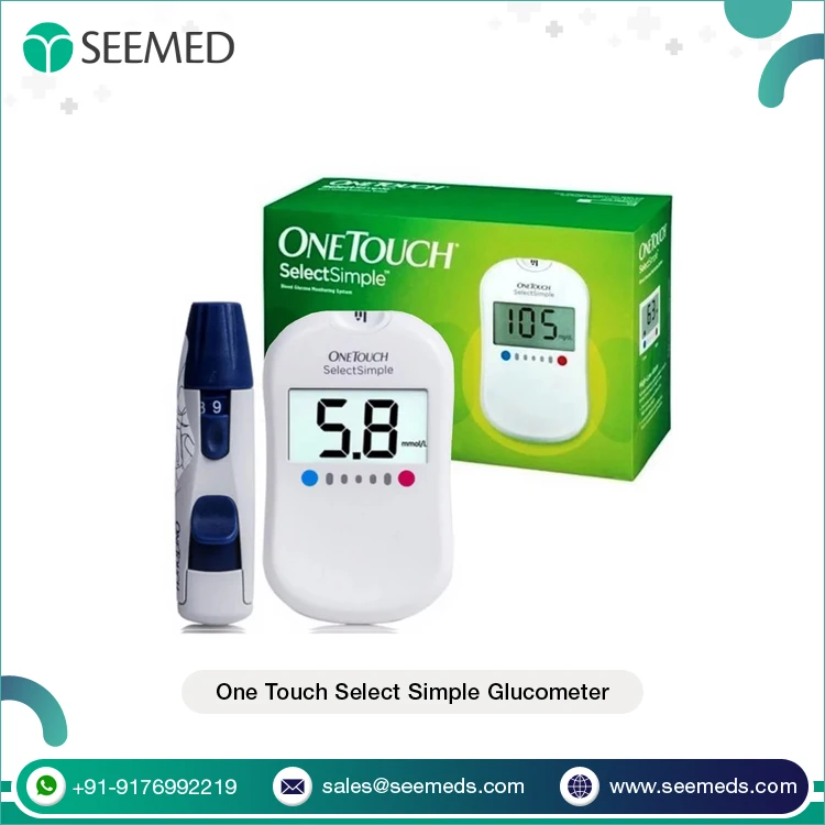 Easy to Use Color and Audio Alerts Household Medical Device High Accuracy One Touch Select Simple Glucometer