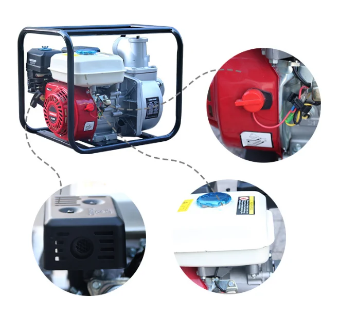 170F Four-stroke Gasoline Engine Diesel Pump High Lift Large Flow Agricultural Irrigation Gasoline Pump