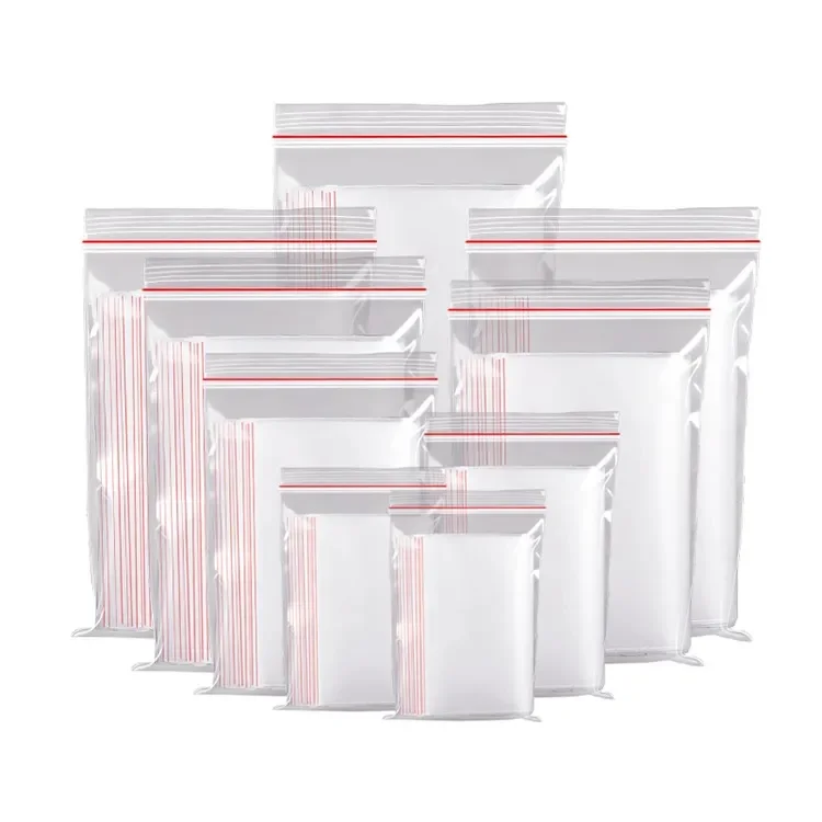 Resealable Thickened Grip Seal LDPE Poly Polythene Plastic Transparent PE Clear Zip Lock Jewelry Sample Bag, Cloth Bag OPP