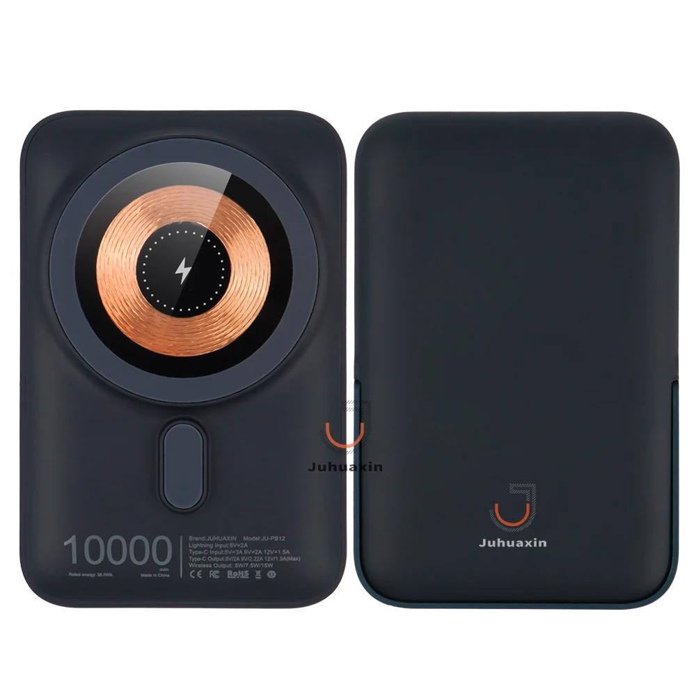 10000mAh Mini Wireless Battery  Phone Charger Magnetic Fast Charging Power Bank with Holder for iPh 16 15 14 Promax