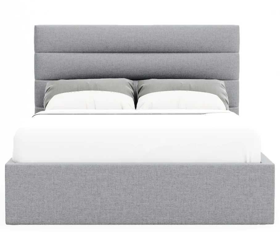 Wholesale Cheap Gorgeous Plush Padded Bed Head Platform Fabric Wooden Queen King Size Bed Frame