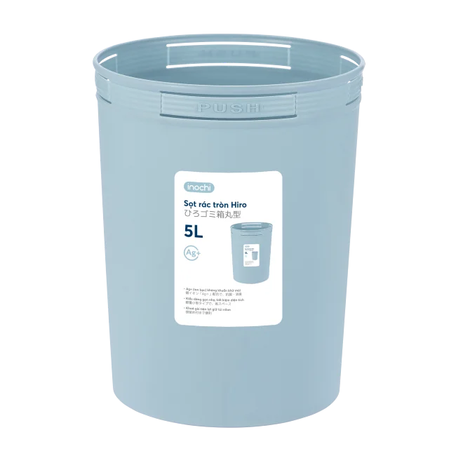Hoty selling Hiro round wastepaper bin 5L Primay PP Plastic Colored masterbatch