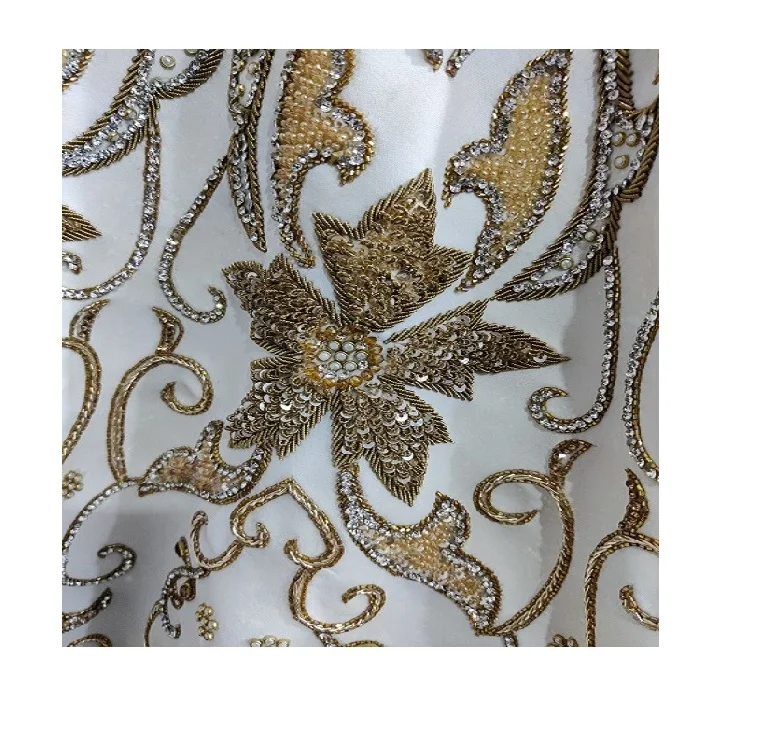 NEWLY DESIGN of BEAUTIFUL CAFTAN DRESS EMBROIDERY of DABKA, CORA ,CRYSTAL GLASS BEADS,SEQUENCE,RHINESTONE