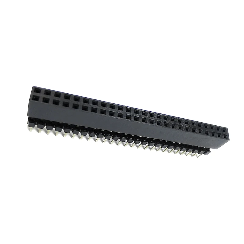 1.0 /1.27/2.0/2.54 mm Pitch 1*40 pin Single Row Straight Right Angle SMT PCB Female Header Connector