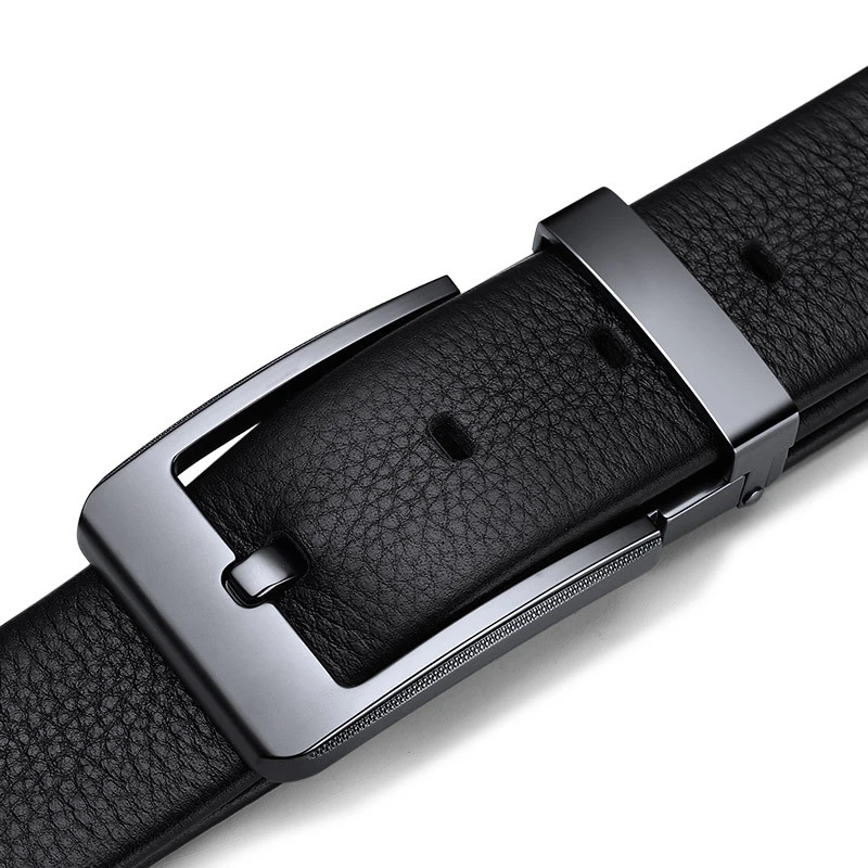 Real Cowhide Luxury Business Casual Horse Designer Automatic Buckle Belts Men Split Genuine Leather Belt