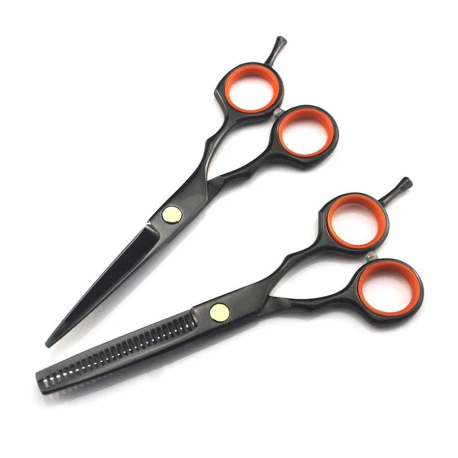 New Best High Performance 6.0 inch black-gold Professional Hair Cutting Hairdressing Barber Scissors Kit