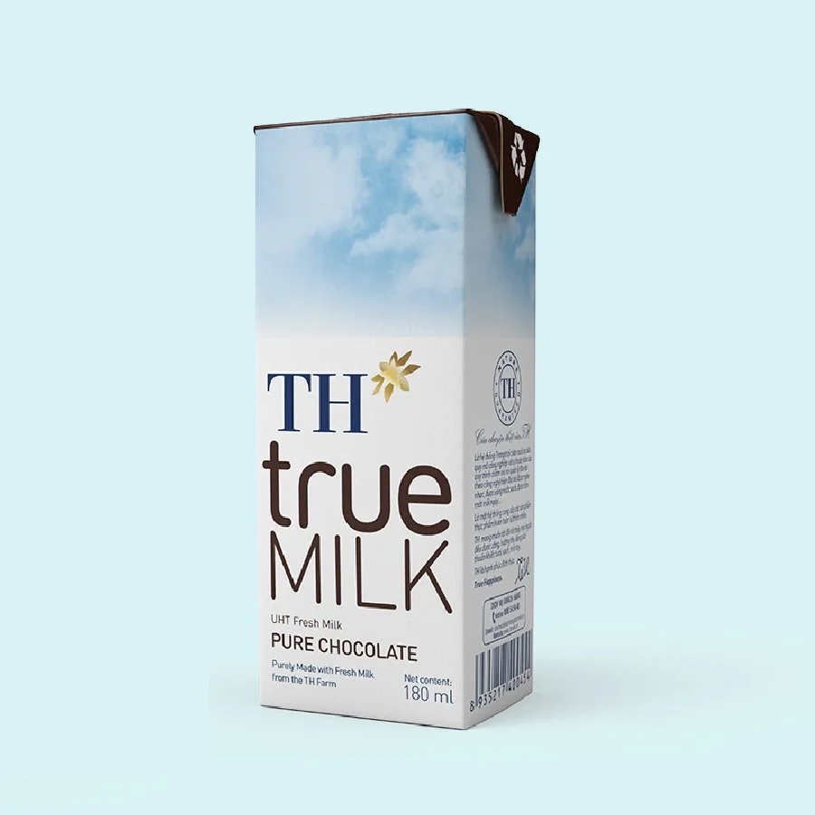 TH True Milk UHT Chocolate Fresh Milk 180ml Adults Children Cow Origin Sterilized Halal Certified Flavored Milk