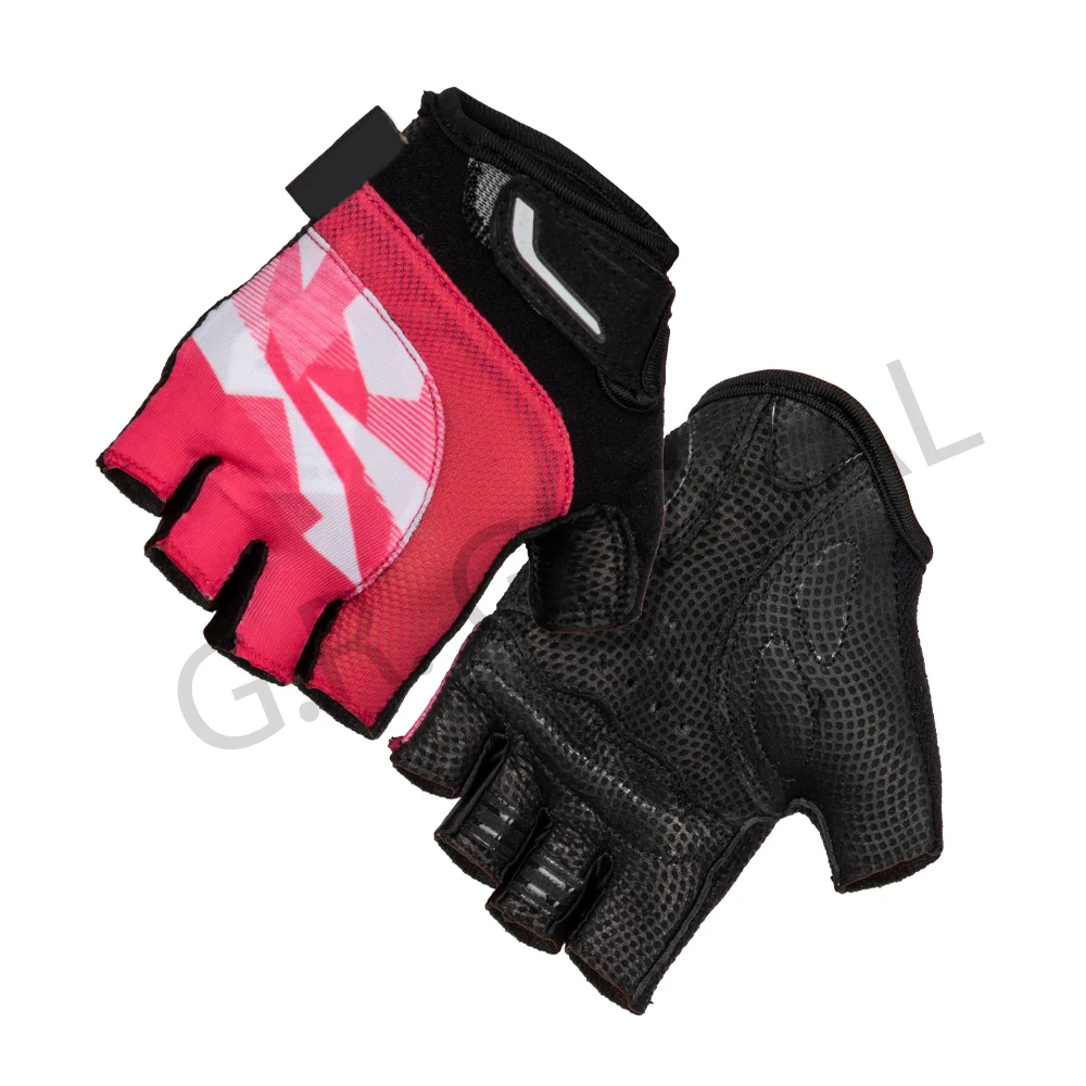 Customizable Design  Fitness Ladies Pink Leather Gym Gloves Breathable Sports Workout Fitness Training Weight Lifting Gloves