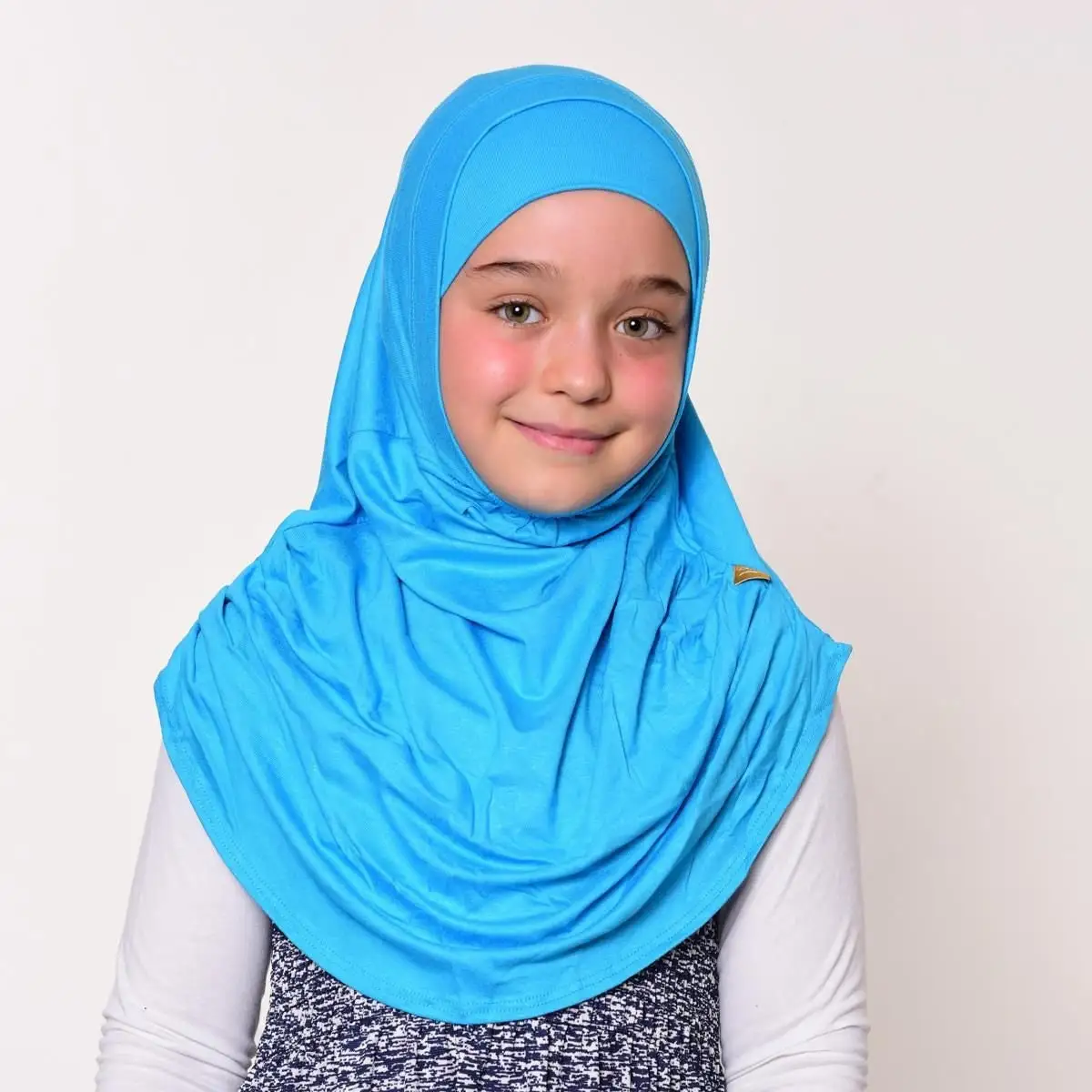 Изготовленный На Заказ детский хиджаб из Джерси для мусульманских девочек шарф Al Amira комплект из двух предметов хиджаб для детей