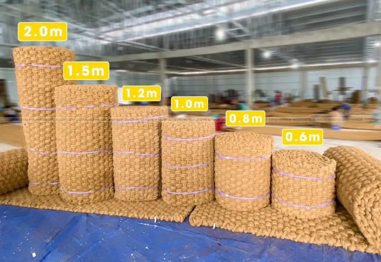 Hot Sale 100% Original Natural Whole SIze High Density Custom Weaving Eco Coco Fibre Dust Pot Vase Coco-Net Cocomat Cocomesh