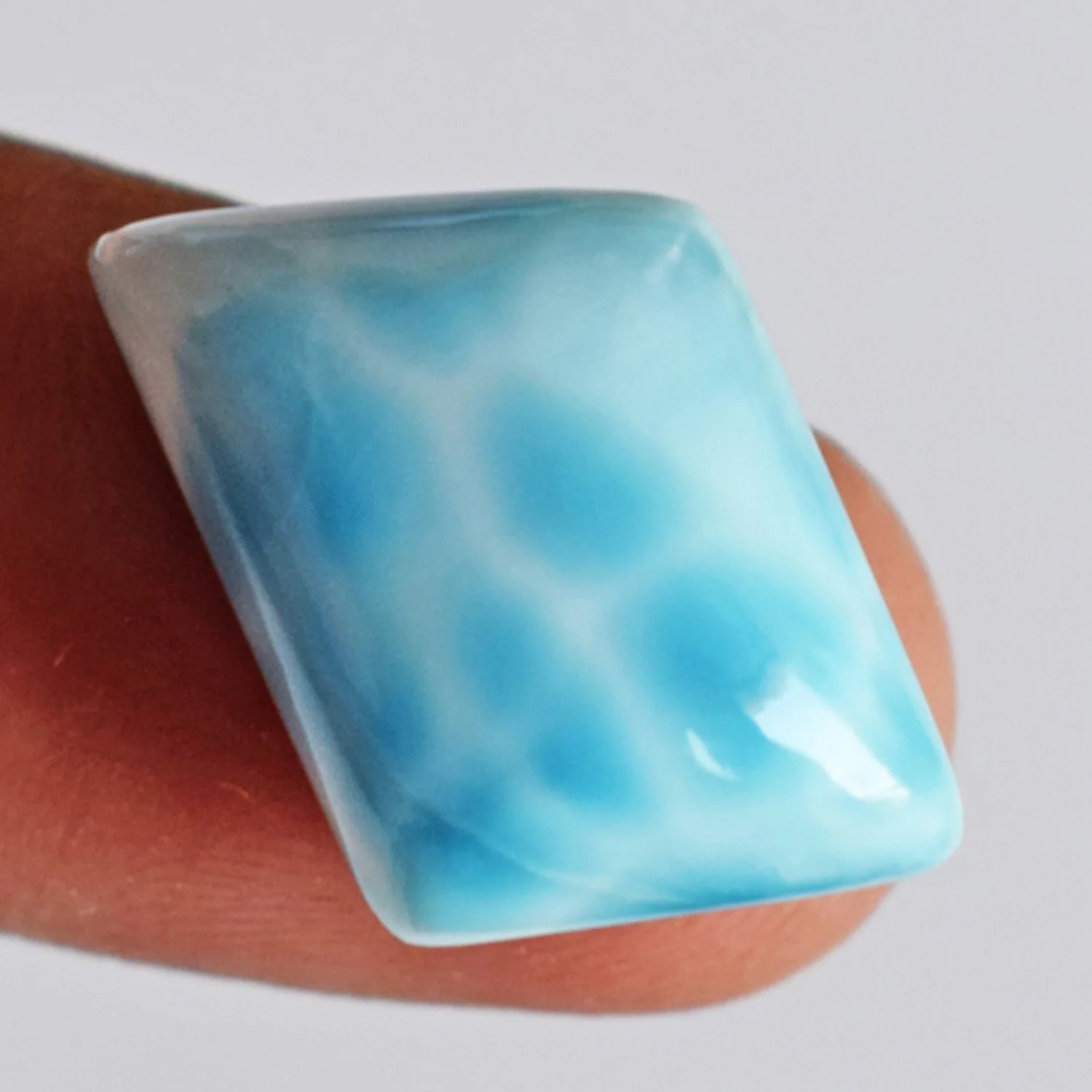 Natural Larimar Cabochon Cutting Blue Pectolite Size 3-21 MM Fancy Shaped Jewelry Making Loose Gemstone From Supplier