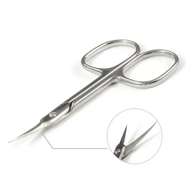 Curved Blade Sustainable Steel Cuticle Scissors Beauty Tools for Ingrown Nail Care and Manicure Sharp and Blunt Tip Scissors