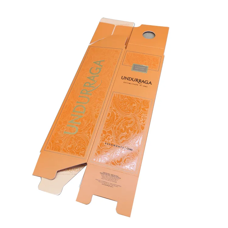 Custom Luxury Cardboard Single Glass Bottle Display Wine Gift Packaging Paper Wine Box Tea Box Beverage Coated Paper Recyclable