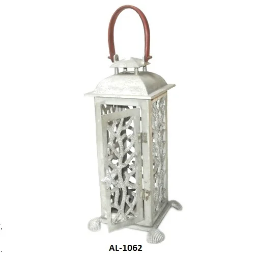 Metal Aluminum Lantern Premium Quality Classic Stylish Silver Color Lantern Indian Stylish New Decorative Design Candle Lantern