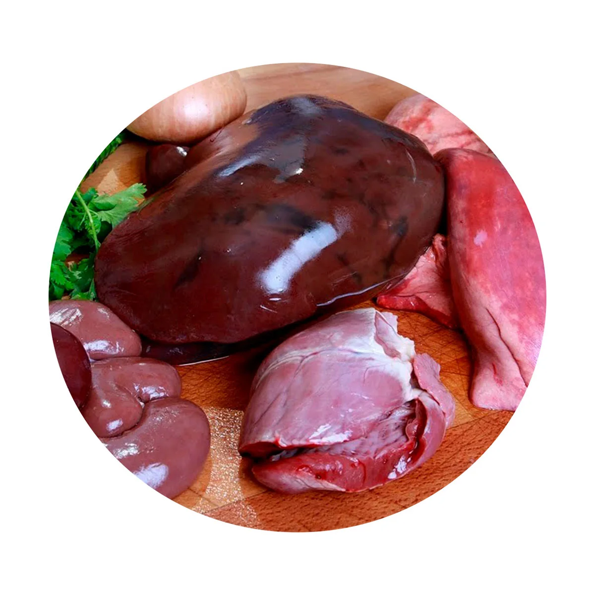 Небольшие субпродукты для крупного рогатого скота, свежие в вакуумной упаковке, сердечная печень, почки, легкие, высококачественное мясо для продажи