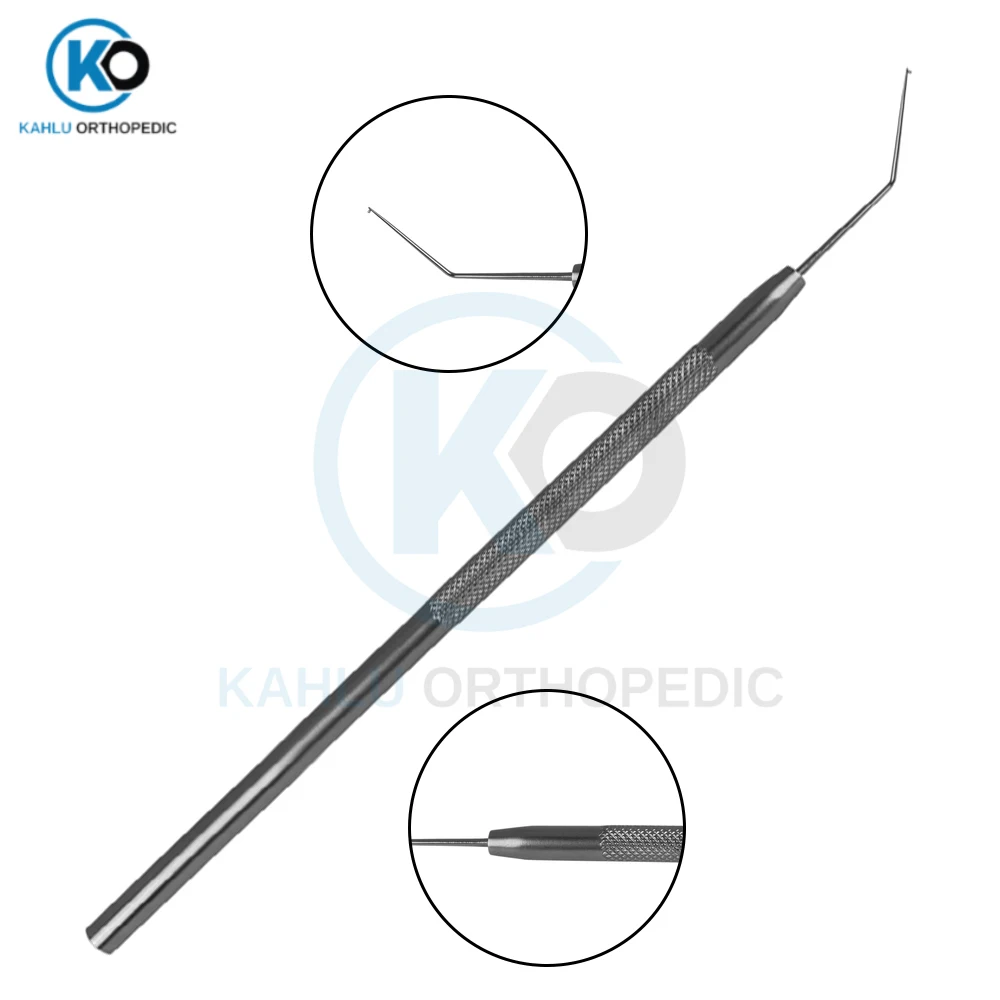 Stainless Steel Lester IOL Manipulator Nucleus Steiner Intracapsular Hook Ophthalmic Instruments By KAHLU ORTHOPEDIC