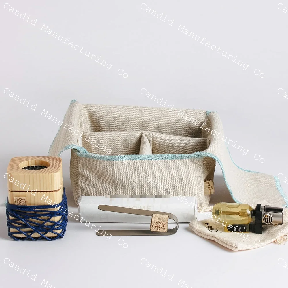 Small Travel Set Wooden Incense Burner with Brand New Micro-Size Mubkhar String Design Incense Holder