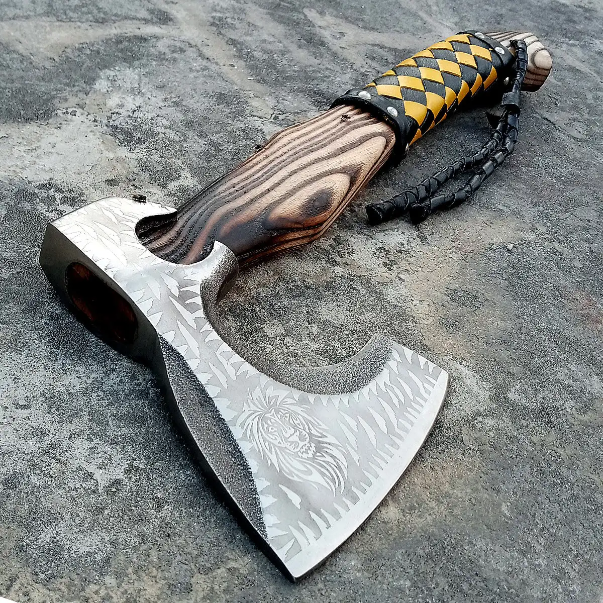 Viking Battle Axe Authentic Tomahawk Design for Splitting and Charms Handcrafted for Historical Reenactments and Collectors