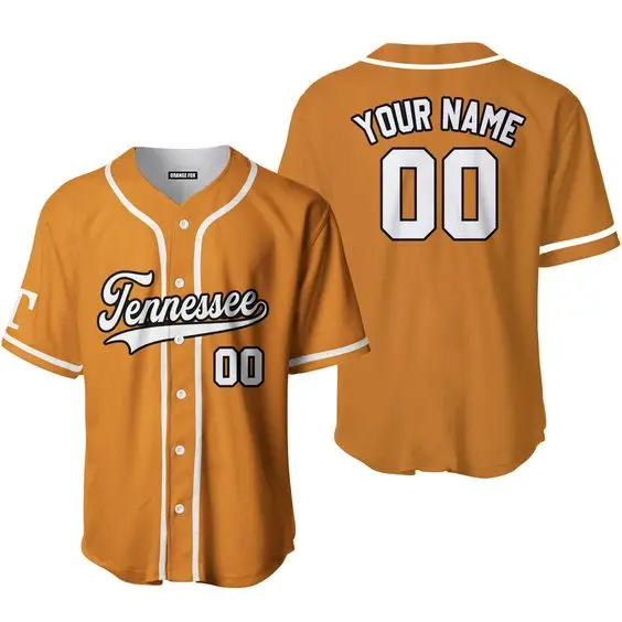 Tennessee Wholesale Team Uniform Custom Name Black Yellow White Softball Baseball Jerseys for Men & Women Breathable Quality