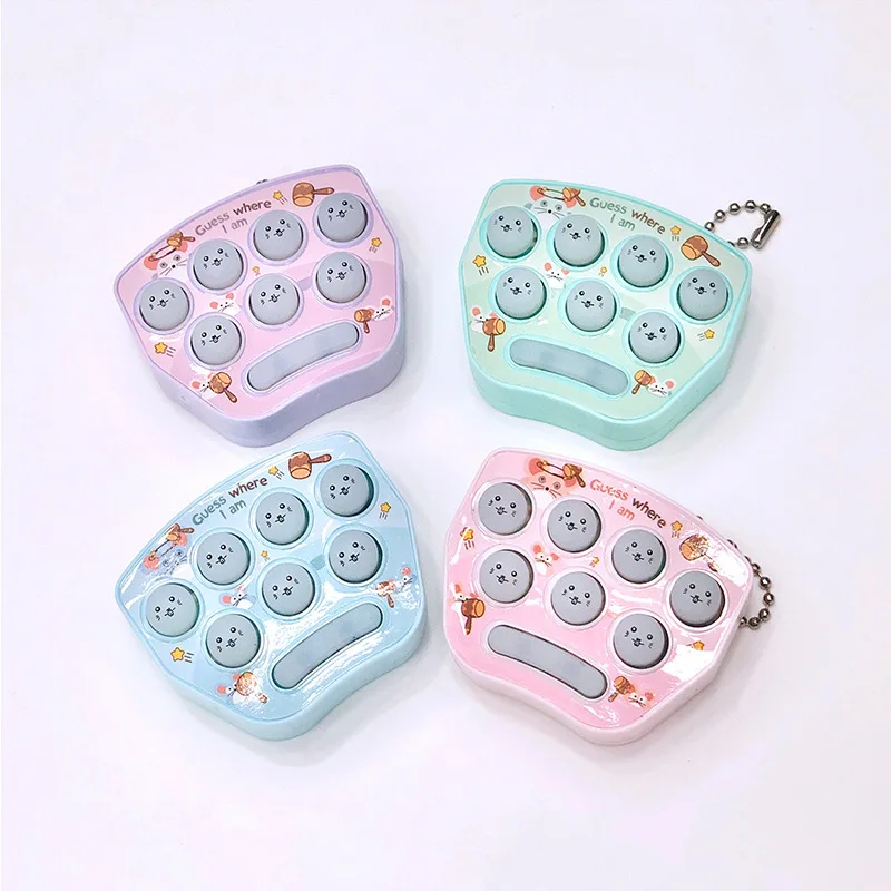 Wholesale Cross-border Mini Handheld Game Console Cartoon Pattern Whack-a-mole Electronic Light-emitting Led Flashing Toy
