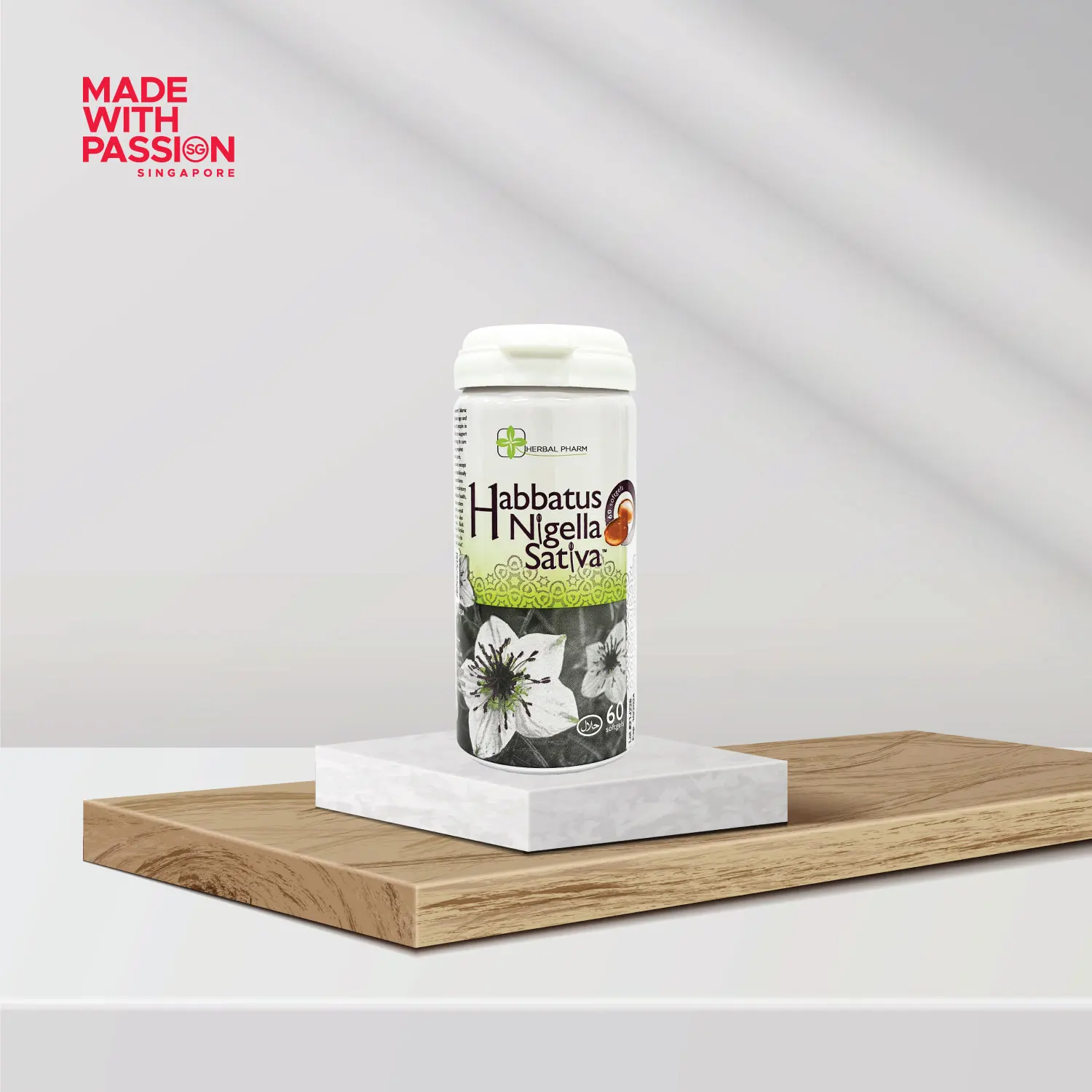 Top Grade Antioxidant Natural Halal Supplement Habbatus Nigella Sativa 60 softgel for general health well-being