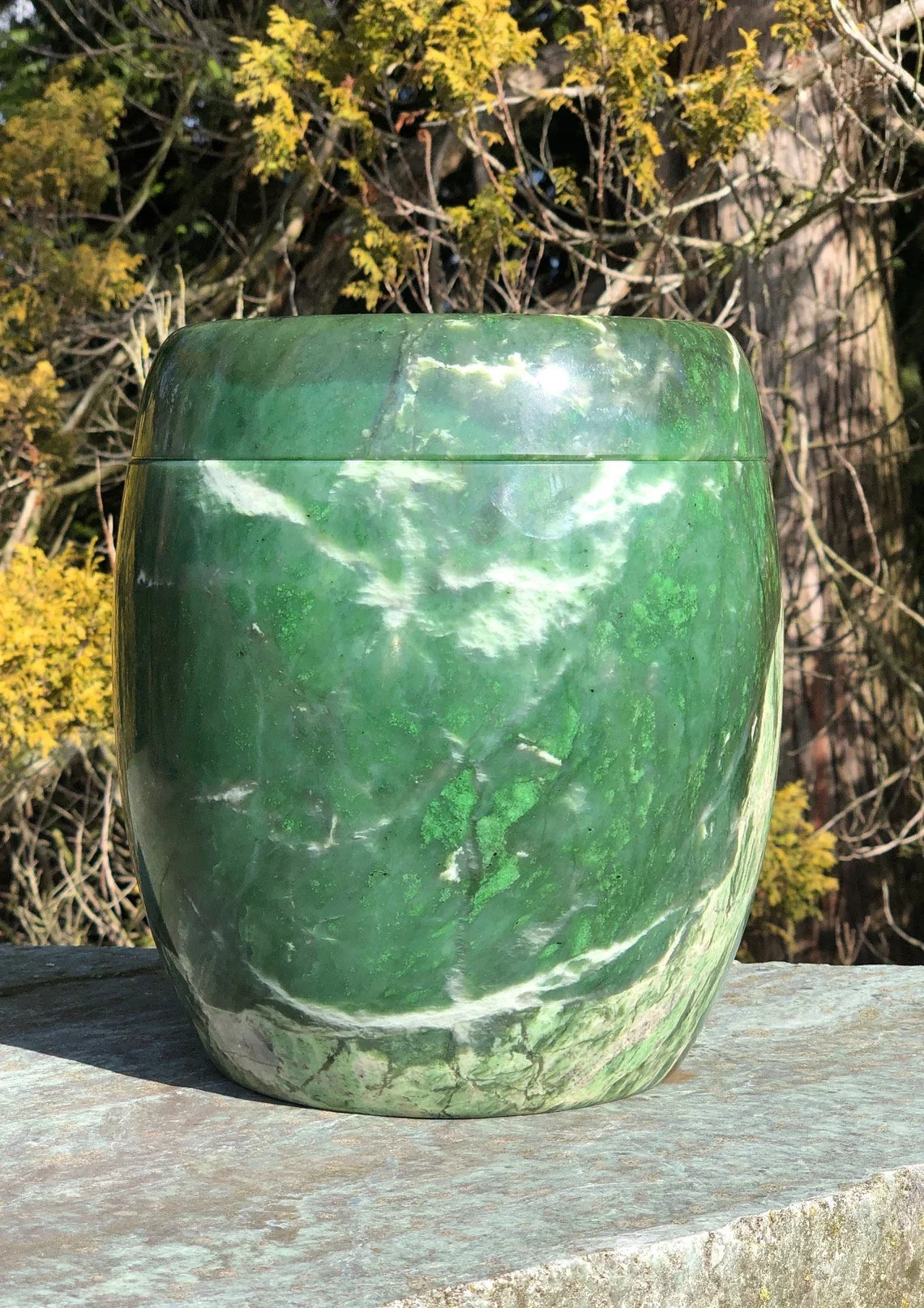 Jade Marble stone Urns, Cremation Ashes Urns Marble, Marble Urns for Human Ashes