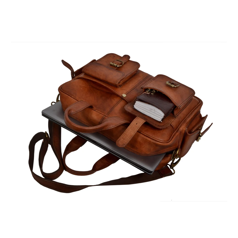 Мужская винтажная кожаная сумка ручной работы, Классическая сумка-мессенджер для ноутбука, для путешествий