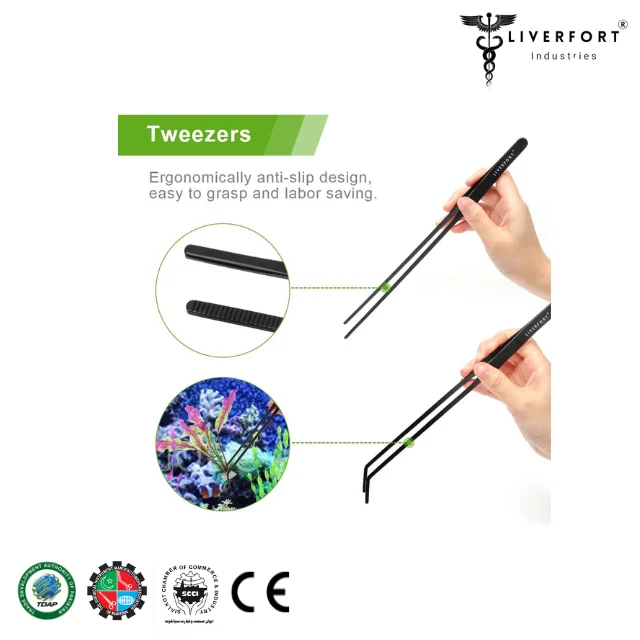 Top Quality Aquarium Cleaning 4Pc Black Tool Set Aquatic Plant Fish Tank Plant Tools Aquarium Long Tool Kit LIVERFORT INDUSTRIES