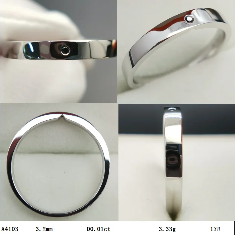 Fine Jewelry Lab Grown Diamond Couple Ring White Gold for Engagement/wedding CLASSIC Unisex Customization IGI 2 Pcs White DEF