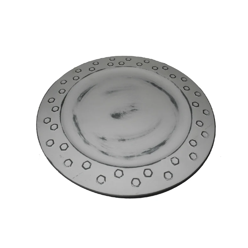 Top Demanding Creative Design Round Charger Plate Expensive Border Kitchen Tabletop Low Price Serving Plate for Table Decor