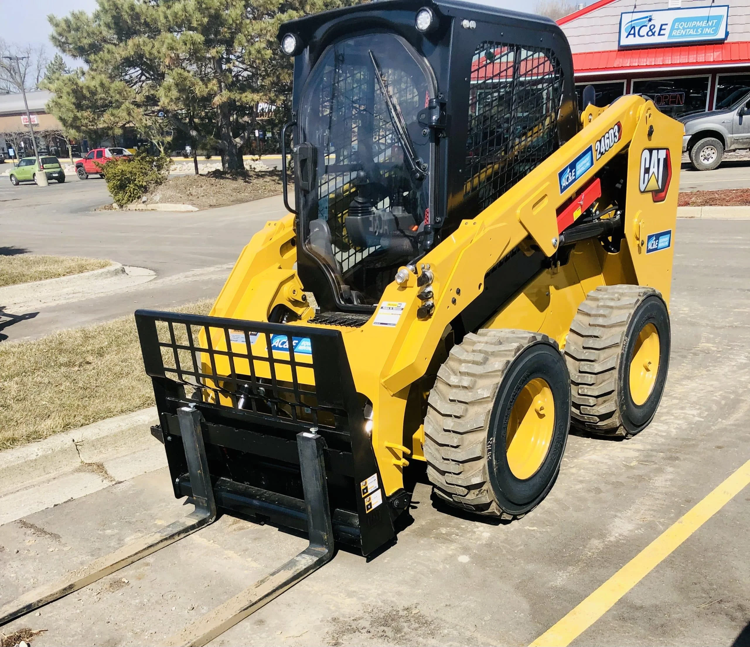 Skid Steer Caterpillar 262D3 Used Wheel Skid Steer Loader Loading Capacity Multi-Function Cat