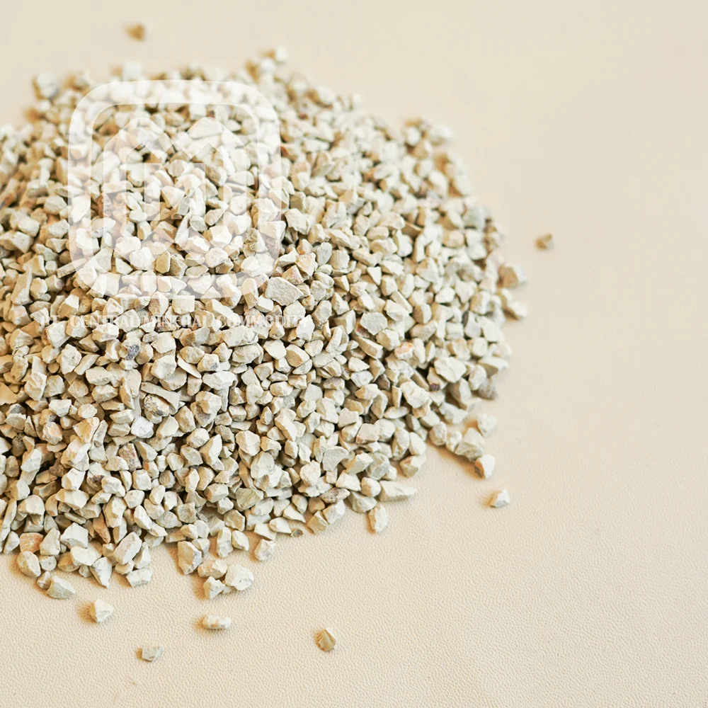 NATURAL ZEOLITE GRAVEL SIZE 3-5mm GREAT FOR AGRICULTURE USE BEIGE COLOR INDONESIAN HIGH CEC VOLCANIC MINERAL CHIP ROCK