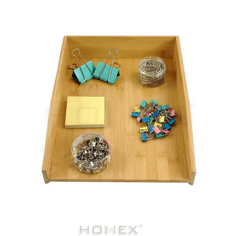 Штабелируемый бамбуковый бумажный поднос офисный органайзер для файлов документов сортировщика букв конвертов и держателей