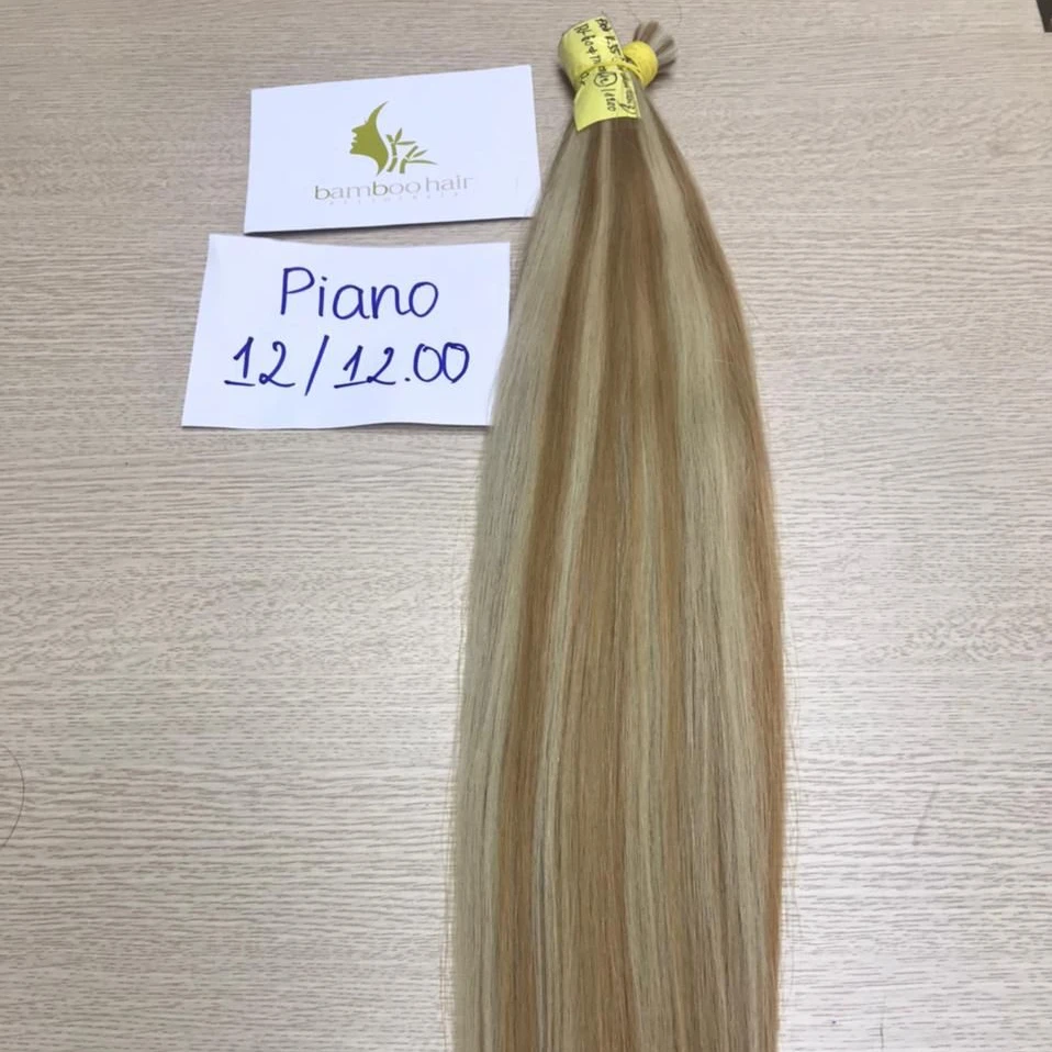 Best Quality 100% Virgin Hair Extension Bulk Piano Straight Style from 8 to 36 Inches Straight 8 inches to 36 inches Bamboo Hair