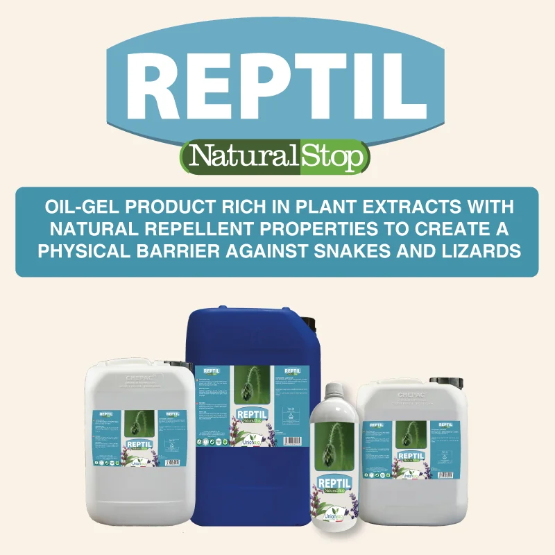 Top quality made in Italy plant based physical barrier REPTIL NATURAL STOP for snakes and lizard 1L