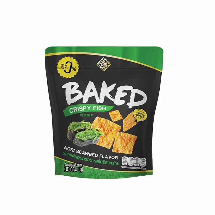 Запеченные чипсы с высоким содержанием белка от рыбы, диета с низким содержанием углерода, диета с низким содержанием жира, здоровая закуска из Таиланда