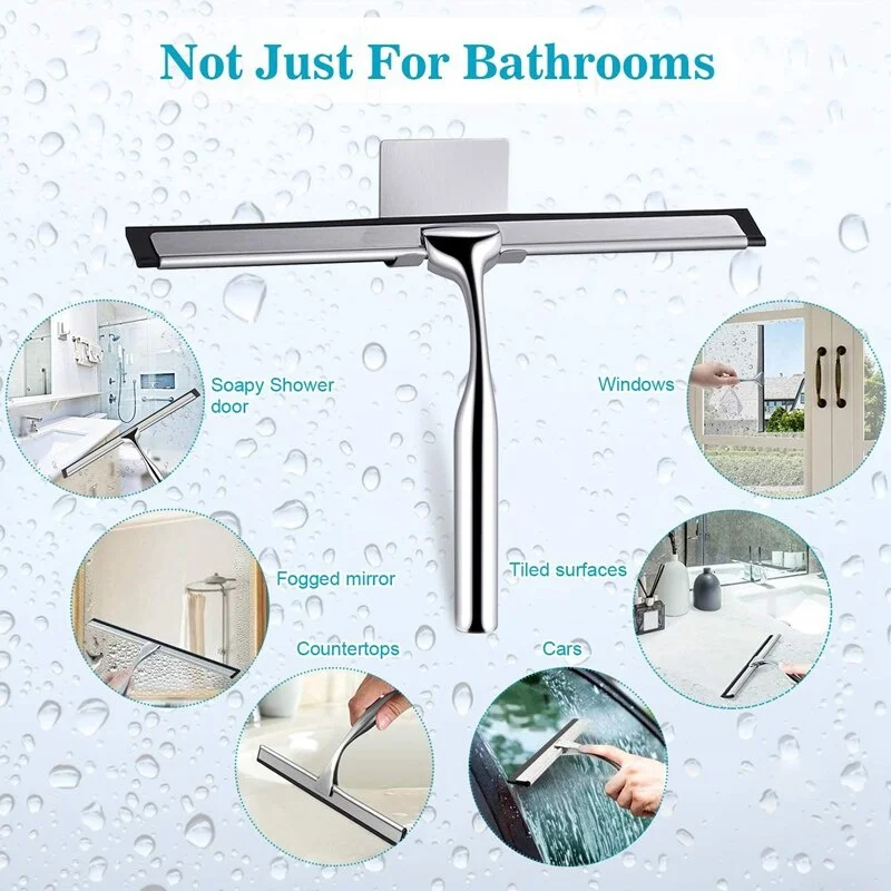 Hot Selling Stainless Steel Bathroom Glass Cleaning Squeegee Durable Water Window Washer Squeegees with CE