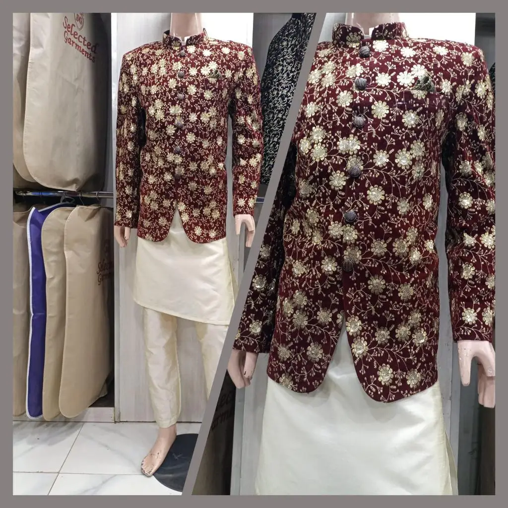 Современный дизайнерский пакистанский индийский мужской Пижамный жакет Kurta доступен с присборенным красным жакетом для всех праздников