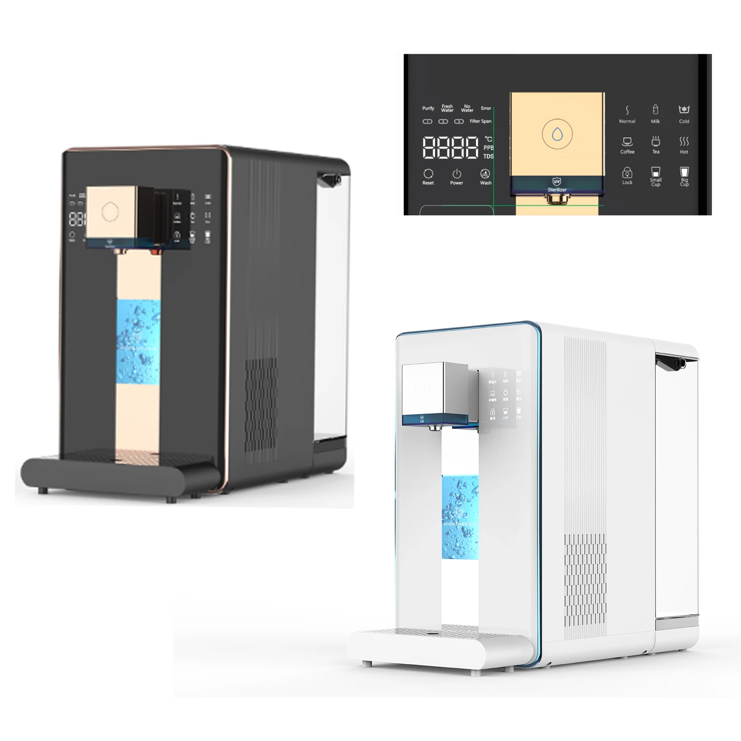 OLANSI H2 Hydrogen Water Dispensers Customs Logo W23 New Model 2023 Reverse Osmosis Water Filter System Water Dispense Hot Cold
