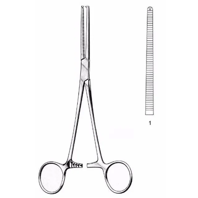 Kocher-Ochsner 1x2 Toothed Forceps Straight 18.5 CM
