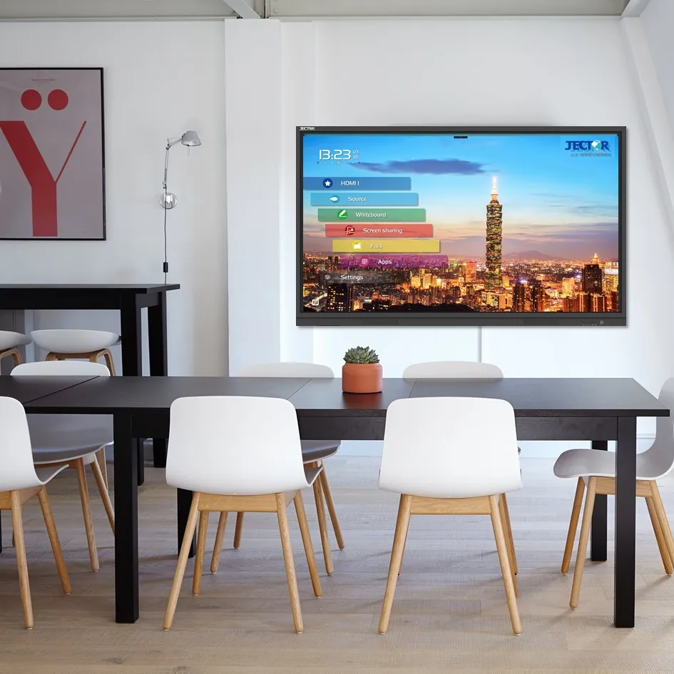 JECTOR 65 Inch 4k Touch Screen Interactive Electronic WhiteBoard led interactive whiteboard whiteboard with stand