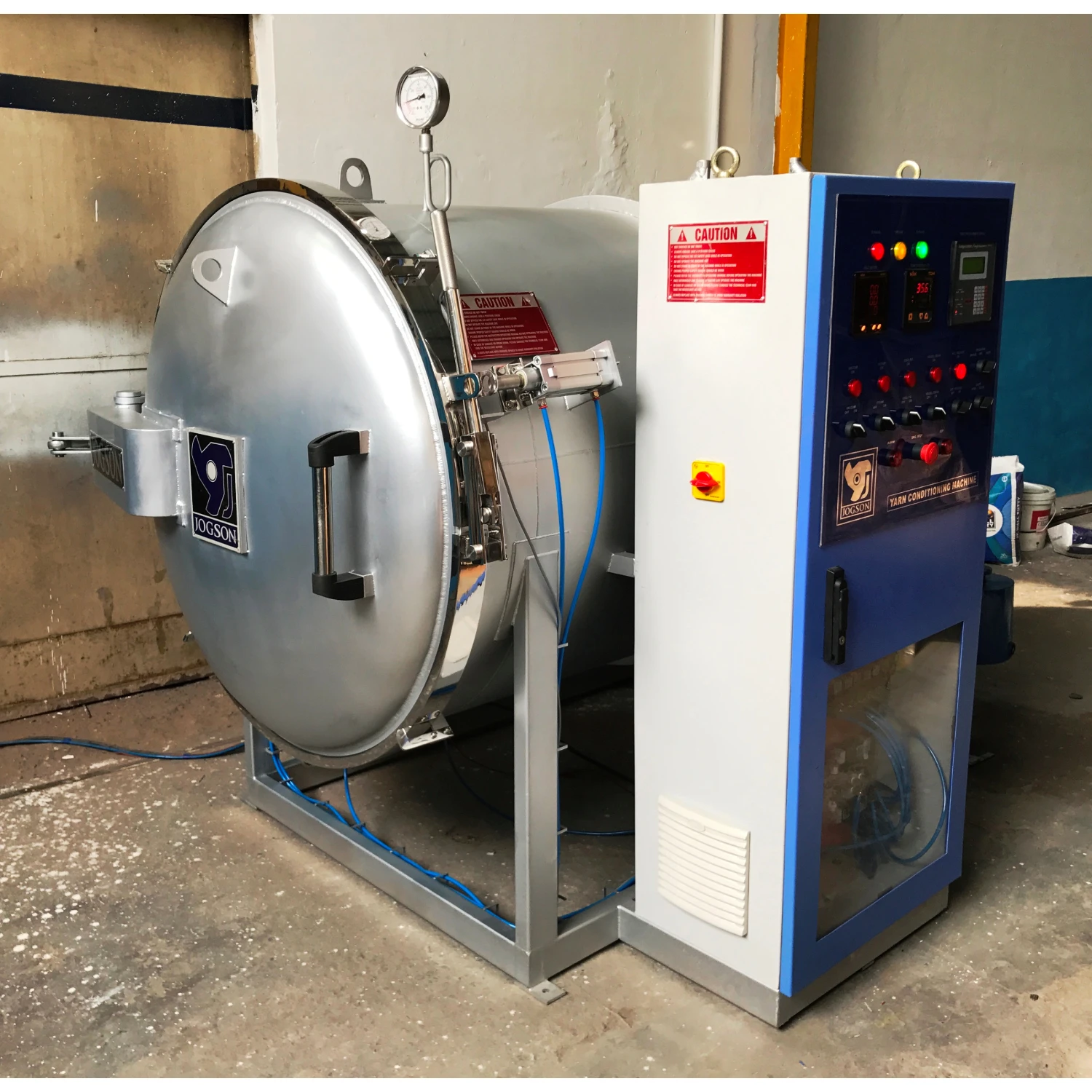 Yarn Conditioning Machine Designed With An Objective To Restore Natural Properties Of Yarns To Improve Elasticity & Strength