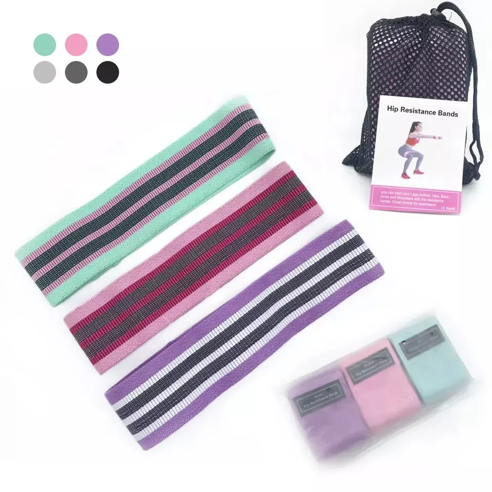 GAF Fabric Cloth Sports Resistance Bands Custom Fitness Exercise Elastic Gym Bands Hip Circle Fabric Resistance Bands