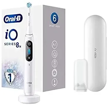 Oral-B iO Series 10 Rechargeable Electric Toothbrush with Pressure Sensor, 4 Brush Heads, Travel Case