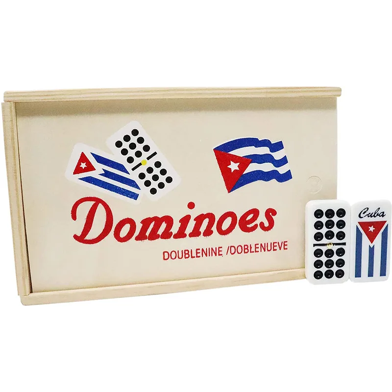 Factory 50*25*8mm domino set 200*75*49mm dominos wood set custom box