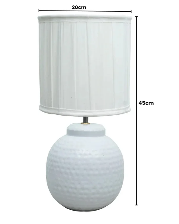 Modern contemporary table lamp office hotel beach house grey ceramic bedside nightstand lamp light