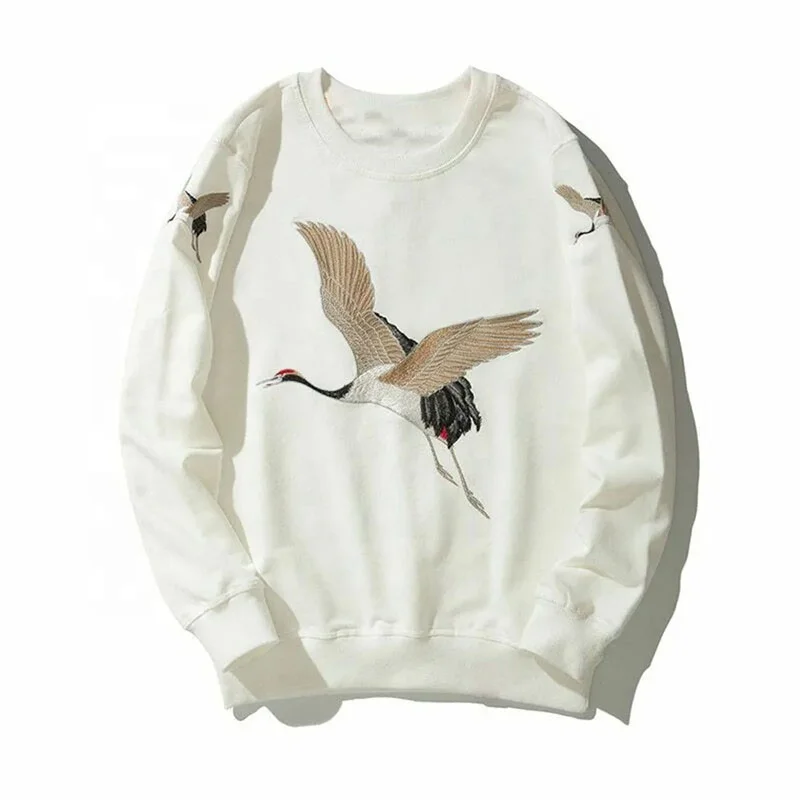 Buy 100% Organic Cotton Embroidered Sweatshirts Knitted Sweater Men Hoodies & Sweatshirts